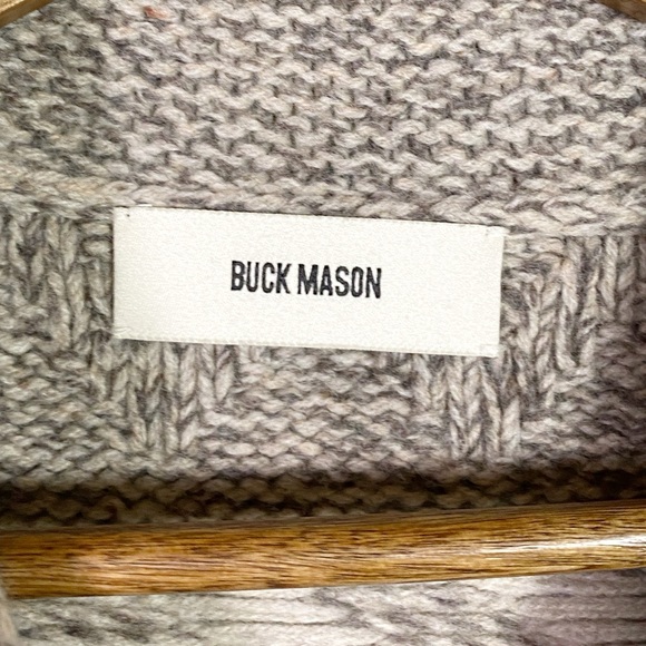 Buck Mason Grey Feather Heritage Wool Shawl Cardigan - Picture 6 of 8